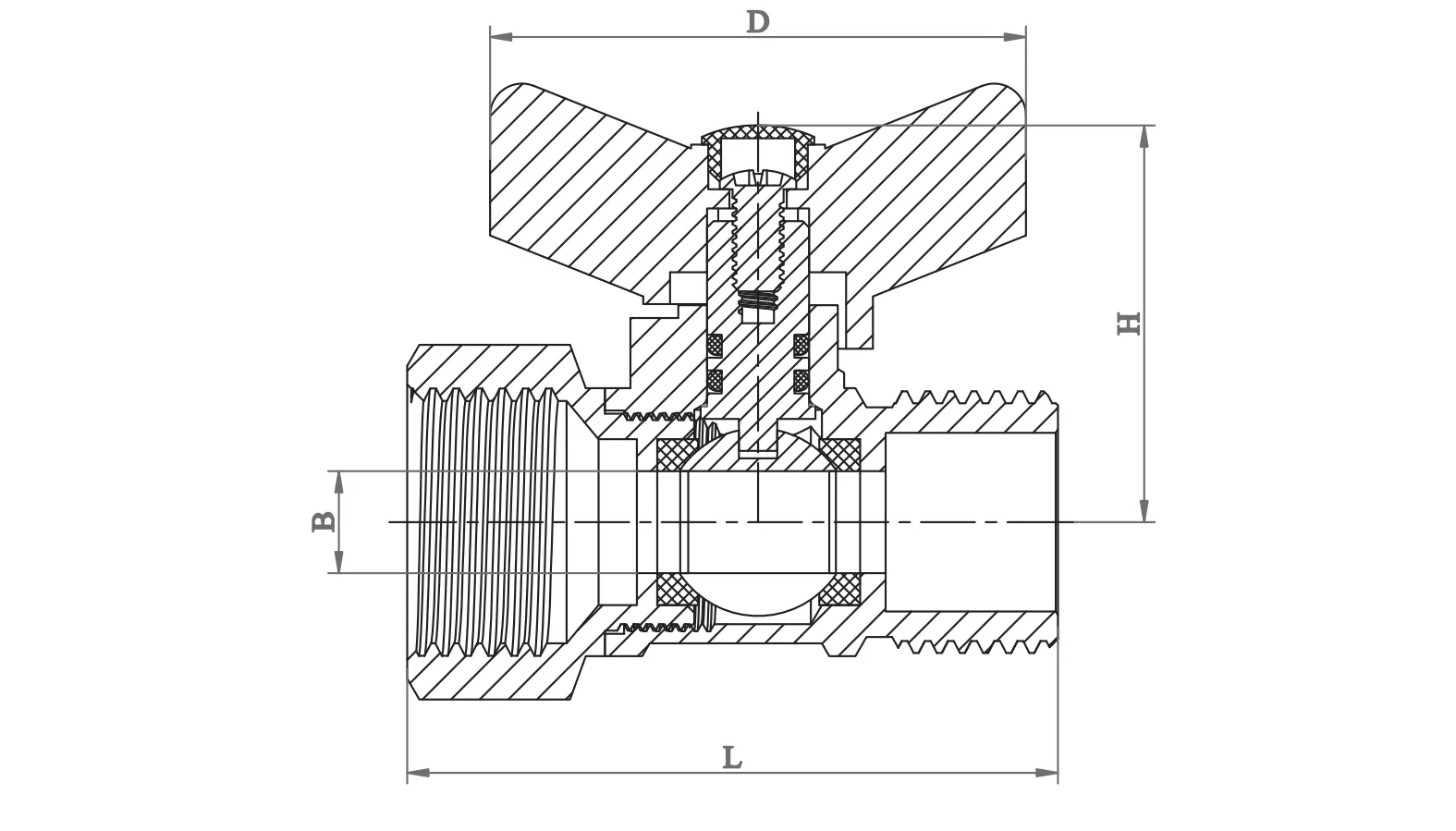 Butterfly Handle Gas Valve