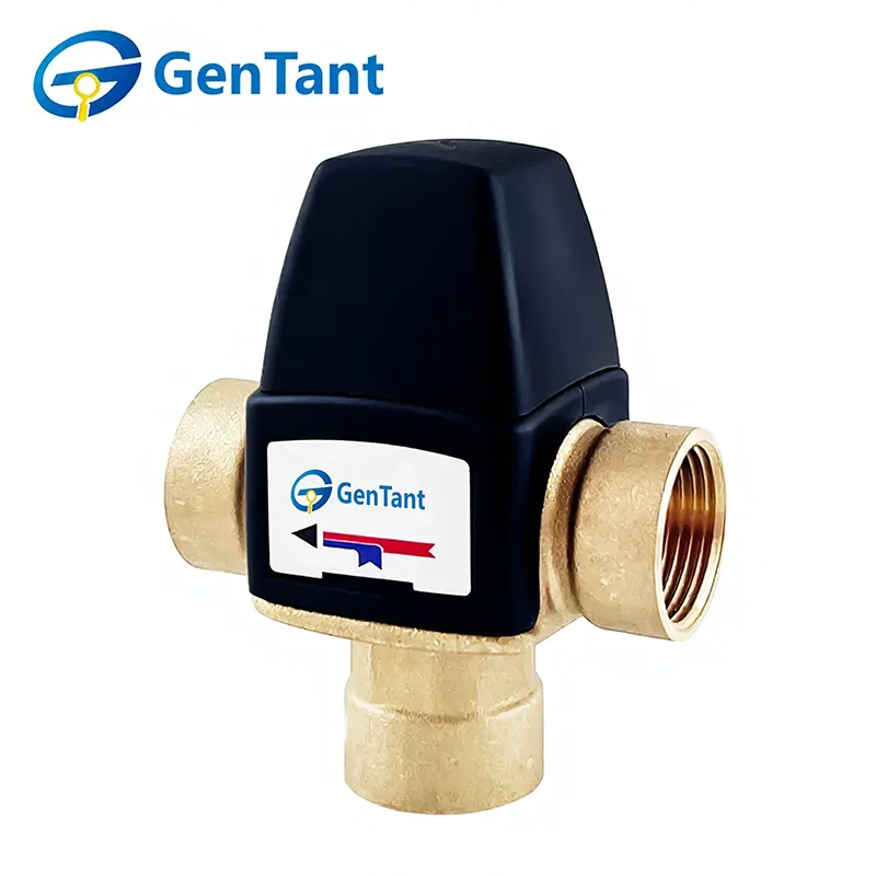 Thermostatisches Mischventil mit seitlichem Wasserauslass