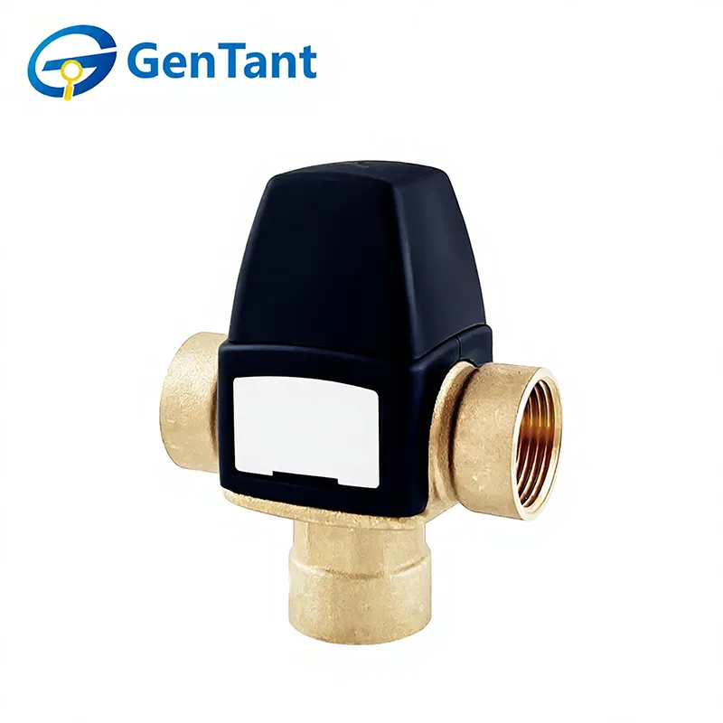 Thermostatisches Mischventil mit seitlichem Wasserauslass